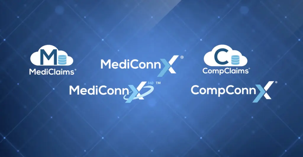 Logos - MediClaims, MediConnX, CompClaims, MediconX360, CompConnX
