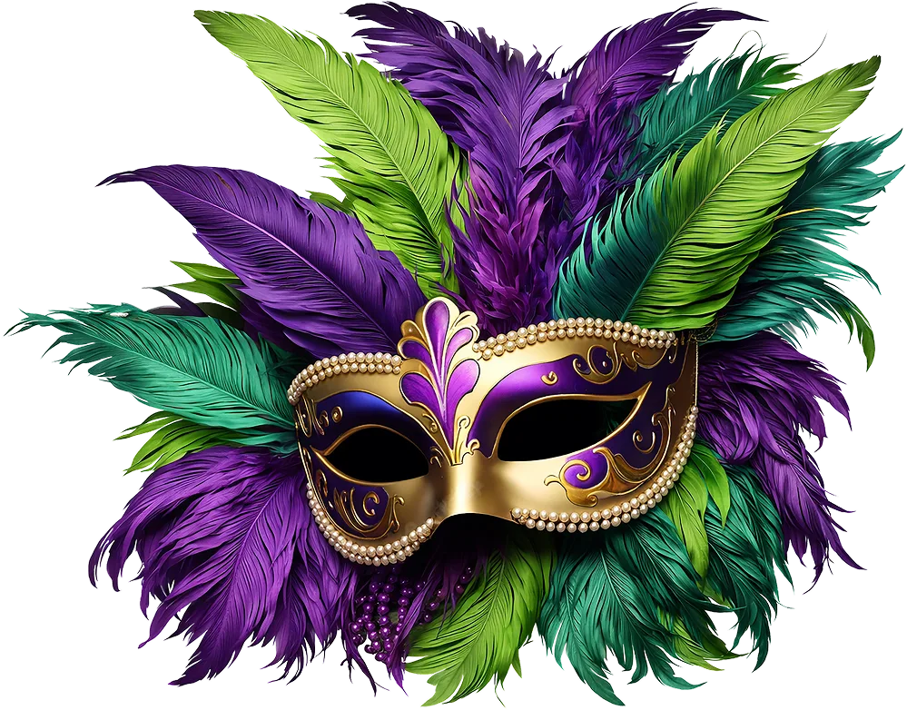 feathered masquerade mask